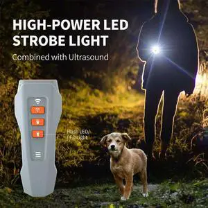 Ultrasonic Anti-barking Device Anti-dog Barking Artifact Rechargeable Variable Frequency LED Flash Light, Portable Dog Trainer