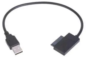 Reliable USB2.0 to 7+6 13Pin Slimlines Cable 3.39in Data Transfer Cord