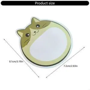 5Pcs Selves-Adhesive Notes Pad Cats Notes Pad Removable
