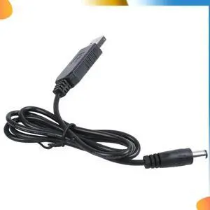 5X USB DC 5V To DC 12V 2.1Mm X 5.5Mm Module Converter DC Barrel Male Connector Jack Power Cable Plug -1M (5V To DC 12V)