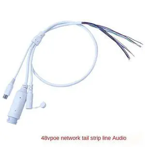48V to 12V PoE Cable With DC Audio IP Camera RJ45 Cable built in PoE module For CCTV IP Camera