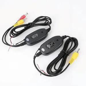 2.4GHz Wireless Video Transmitter and Receiver, Suitable for 12V / 24V RV Car Bus Rear View Camera System Monitor