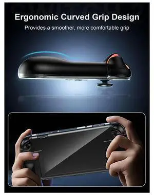 Dockable Clear Protective Case For Nintendo Switch 2, PC Compatible Cover, Grip Design For Switch 2 Console
