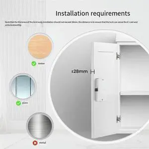 Smart Bluetooth Cabinet Lock Tuya App Control For Locker Wood Door IC Card Unlock Keyless Monitoring App Remote Control
