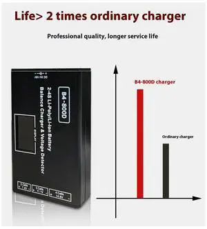 For B4 Charger Bc-800D Model Aircraft Lithium Charger 2S 3S 4S Balanced Charging B4 With Display Screen