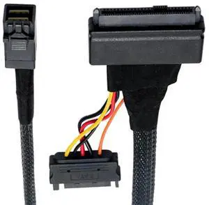 Mini SAS SFF8643 U.2 To 8639+15PIN Power Cable NVMe Hard Disk Data Connection Cable SFF8643 To SFF8639 Hard Disk Cable Rich