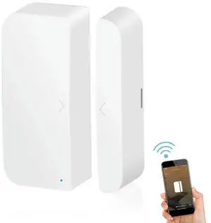 Smart WiFi Window Sensor Magnetic Alarm Detector Independent Magnetic Sensor Work With Alexa Google Home Door Sensor