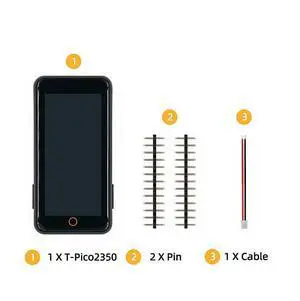 T-Pico2350 ESP32-C6+RP2350 Dual Chip 2.33 Inch LCD HDMI