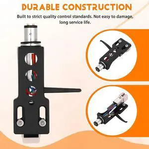Cartridge Stylus with Turntable Headshell 4 Pin Contacts for Phonograph Turntable Gramophone LP Vinyl Needle Rich