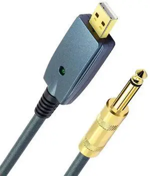 Audio Connector Cord Adapter 6.35mm Interface USB Guitar Cable Electric Accessories Audio Connector Cord Adapter 6.35mm Interface USB Guitar Cable Electric Accessories