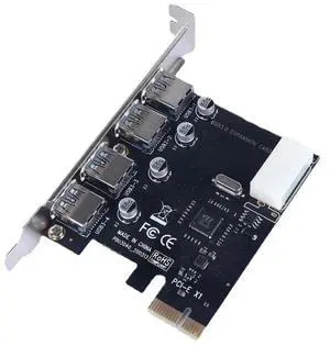 4 Port USB 3.0 Hub Internal Header USB 3 To PCIE PCI Express Adapter Card, USB 3.0 PCI-E Expansion Card Adapter