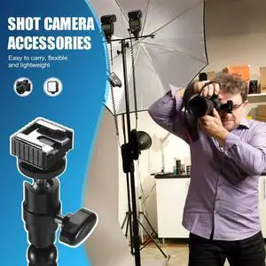 Flexible Dual Arm Hot Shoe Flash Bracket Mount Holder for Pentax Macro Shot Camera Accessories Rich