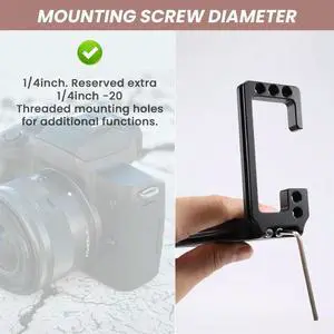 Quick Release L Plate Bracket Holder Hand Grip for EOS R5 EOS R6 Camera for Arca Swiss Tripod Ballhead,Black Rich