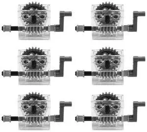Gearbox Assembly Kit 6 Set Technic Trans-Clear Compatible With Lego Technic Wormbox Gear Motor Reducer Trans-Clear