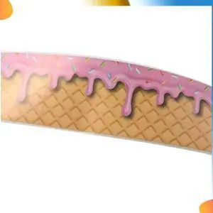 Self-Adhesive Ice Cream 65.6Ft Bulletin Board Border Bulletin Board Sticker Decorations For Classrooms Chalkboard Easy Inst