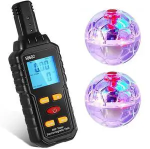 Ghost Equipment Kit, Emf Meter with 2 Motion Light Up CatBalls, Emf Meter Detector Ghost Equipment