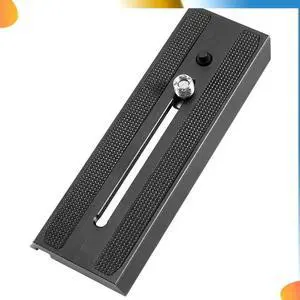 Sliding Quick Release Plate With 1/4 Inch And 3/8 Inch Screws For Manfrotto MVH500AH Quick Release Plate