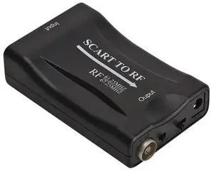 Video Converter Supports RF67.25Mhz 61.25Mhz, SCART To RF RF Output, SCART Box To Old TV Adapter