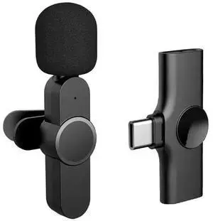 2.4GHz Mini Lavalier Noise Reduction Interview Mic for IOS and Type - C Smartphone Recording Wireless Microphone