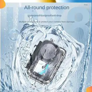 Waterproof Case For Action 5 Pro/Action 4/Action 3 Camera Accessories, Underwater 45M/148FT Deep Diving Protective