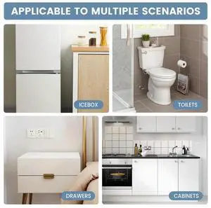 Refrigerator Lock, Mini Fridge Lock With Key For Adults, Lock For A Fridge, Cabinet Door(White 2Pack)