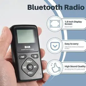 DAB/DAB Digital Radio Bluetooth 4.0 Personal Pocket FM Mini Portable Radio Earphone MP3 Micro-USB for Home