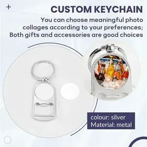 10 Pcs Sublimation Blank Keychain l Bottle Opener Blank Key Ring Heat Transfer Rectangular Sublimation Keychain