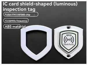 10Pcs Inspection Tags NFC RFID Patrol Point Card FM11RF08 13.56Mhz Anti-Metal 70X60mm Luminous Shield For Security