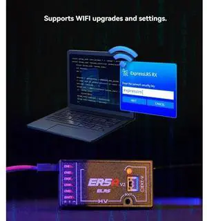 ER5A V2 PWM Receiver ER5A 2.4GHz 5CH ExpressLRS PWM Mini Receiver Support Voltage Return for FPV Drones Rich