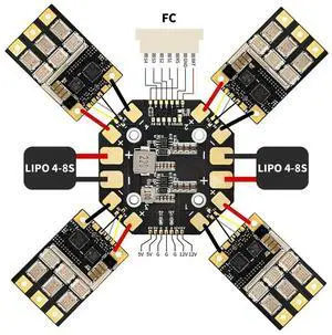 PDB400A 4~ 12S 400A PDB Distribution Board 30.5Mm 400A Current Sensor For FPV Quadcopter Fixed Wing Model Aircraft