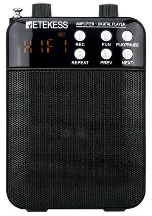 RETEKESS TR619 Megaphone FM Recording Voice Amplifier Teacher Microphone Speaker with USB TF Card Socket AUX in Rich