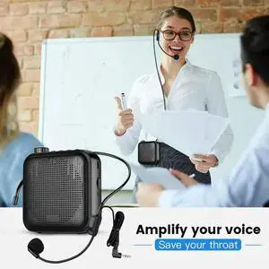 Portable Voice Amplifier With Microphone Rechargeable Ultralight Mini Audio Speaker Loudspeaker For Teachers