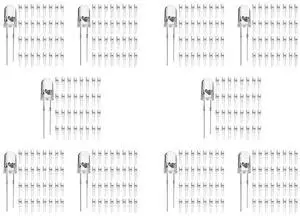 1000Pcs/Lot 5Mm Round Purple Uv LED Diode Super Bright Water Clear LED Light Lamp Purple Color