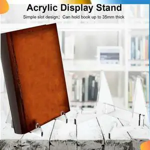 5X Vinyl Record Holder Acrylic Record Display Stand Portable Book Display Stand