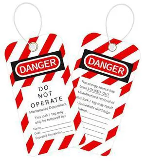 Lockout Tagout Tags, 3 X 5.75-Inch, 80 Danger Do Not Operate Tags With 80 Zip Ties, Tear & Water Resistant Loto Ta