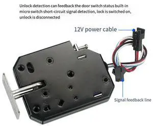 2X Small 12V 1.5A Electronic Lock Latch Release Assembly Electromagnetic Control Metal Safety Magnetic Lock