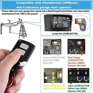 For Chamberlain Craftsman Compatible Garage Door Opener 3PCS Remote Control For Model 893LM 893Max 891LM 971LM 973LM 3