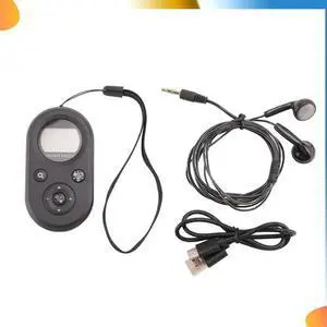 Mini FM/AM Radio Portable Pocket 76-108MHZ Rechargeable Radio Receiver With LCD Display Backlight Lanyard Design