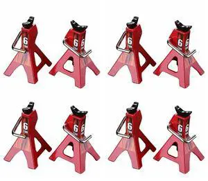 8X6 Ton Simulated Jack Metal Mini Jack Stands Decoration For Traxxas TRX4 Axial SCX10 Tamiya CC01 D90 D110 TF2