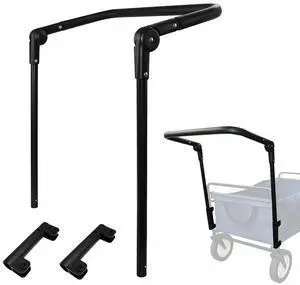 Foldable Folding Cart Push Handle Lightweight Extendable Cart Trolley Handle Accessories Wagon Cart Equipment Rich