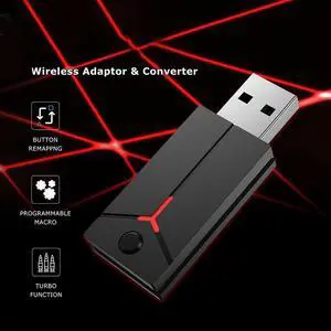 Wireless Game Adaptor Converter for QRD Spark N5/QRD Maestro S3/Arcade Stick/Dualshock4 Controller White