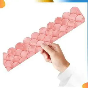 2Pcs 20M Ombre Pink Scallops Bulletin Board Borders Rainbow Straight Borders Classroom Or Home School Decoration