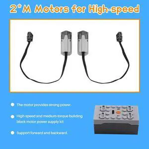 Power Function Motor App Remote Control Programming 2 Meduim Moter Set DIY Building Block For Children
