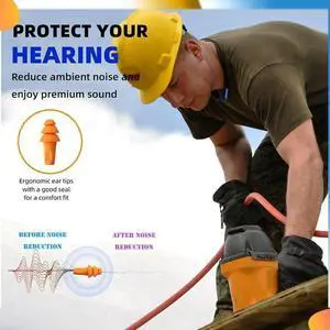 3X Ear Plugs Bluetooth Headset For Work, Hearing Protection, Suitable For Construction Site And Noisy Environments