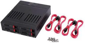 Oimaster He-2006 4 Slots Sata Internal Rack 2.5 Inch Hard Drive Case Internal Mobile Rack With Led Indicator Built-In Fan
