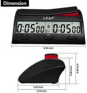 LEAP Chess Clock Advanced Digital Chess Timer with 7 Type 38 Timing Set Modes Professional Chess Clock Game Timer Rich