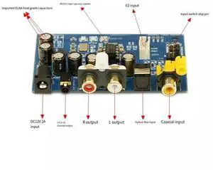 ES9039Q2M DAC Decoder Board I2S DSD Optical Coaxial Input DAC Audio Decoder Board Module DSD512 Rich ES9039Q2M DAC Decoder Board I2S DSD Optical Coaxial Input DAC Audio Decoder Board Module DSD512 Rich