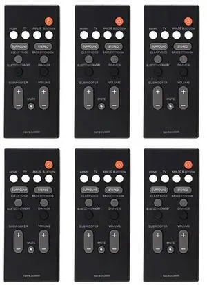 6X Remote Control FSR78 ZV28960 For Yamaha YAS-106 YAS-207 ATS-1060 YAS-107 ATS-1070 Bluetooth Soundbar System