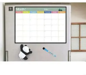 Monthly Planner Whiteboard Fridge Magnet Weekly Message Drawing Note