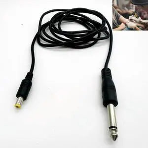 1pc Tattoo Clip Cord Tattoo Machine Hook Line Tattoo Pen Power Supply Line Tattoo Pen Cable Cord Accessory DC Interface